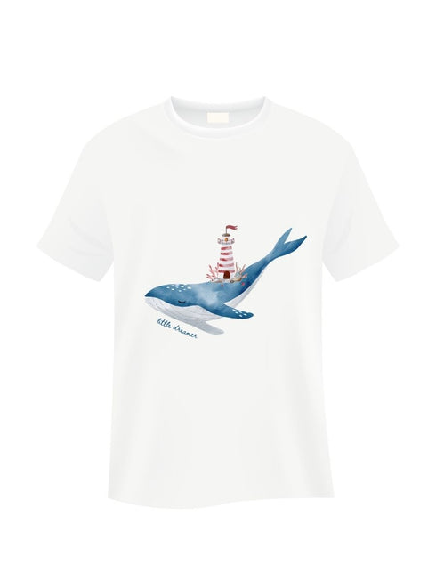 Cotton t-shirt Whale print (Imagination)