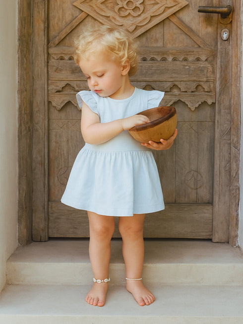 Girls cotton dress in Blue