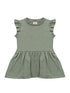 Girls cotton dress in Green