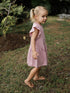 Girls cotton dress in Rose
