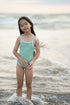 One-piece swimsuit in Iguana Green