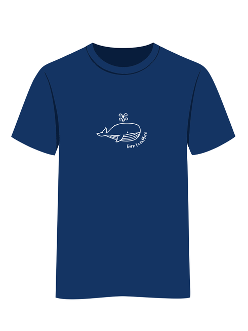 Cotton Navy t-shirt Whale print