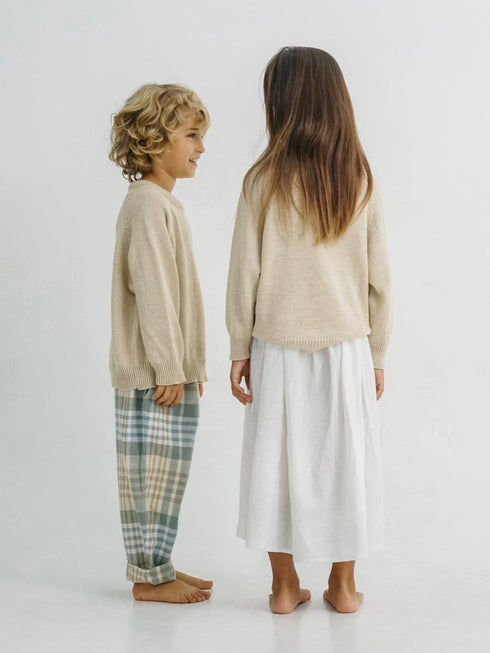 Knitted sweater in Beige