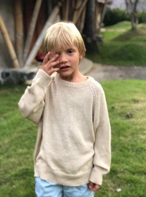 Knitted sweater in Beige