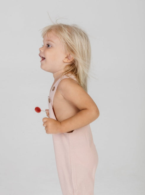 Grow with Me Romper in Dusty Pink