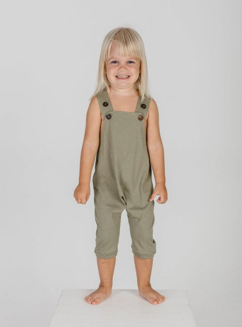 Grow with Me Romper in Olive