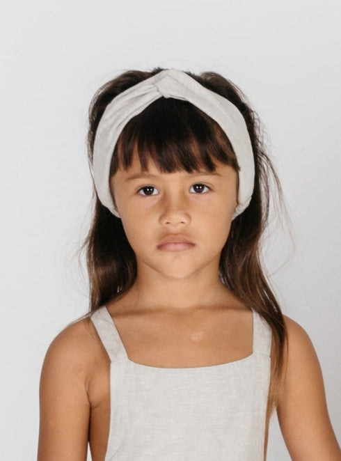 Hemp twisted headband in Beige