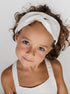 Hemp twisted headband in White