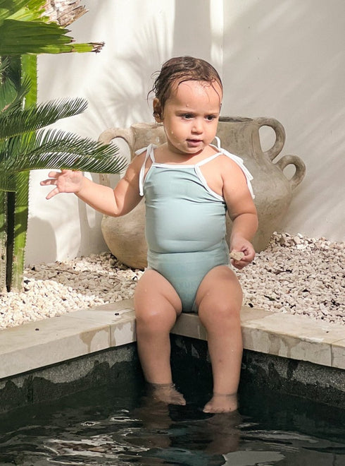 One-piece swimsuit in Light Blue